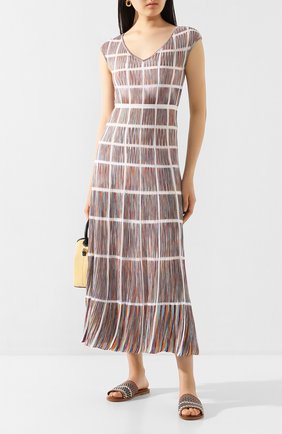 Женское хлопковое платье MISSONI голубого цвета по цене 199500 руб., арт. MDG00646/BK00LE | Фото 2 Женское хлопковое платье MISSONI голубого цвета, арт. MDG00646/BK00LE | Фото 2