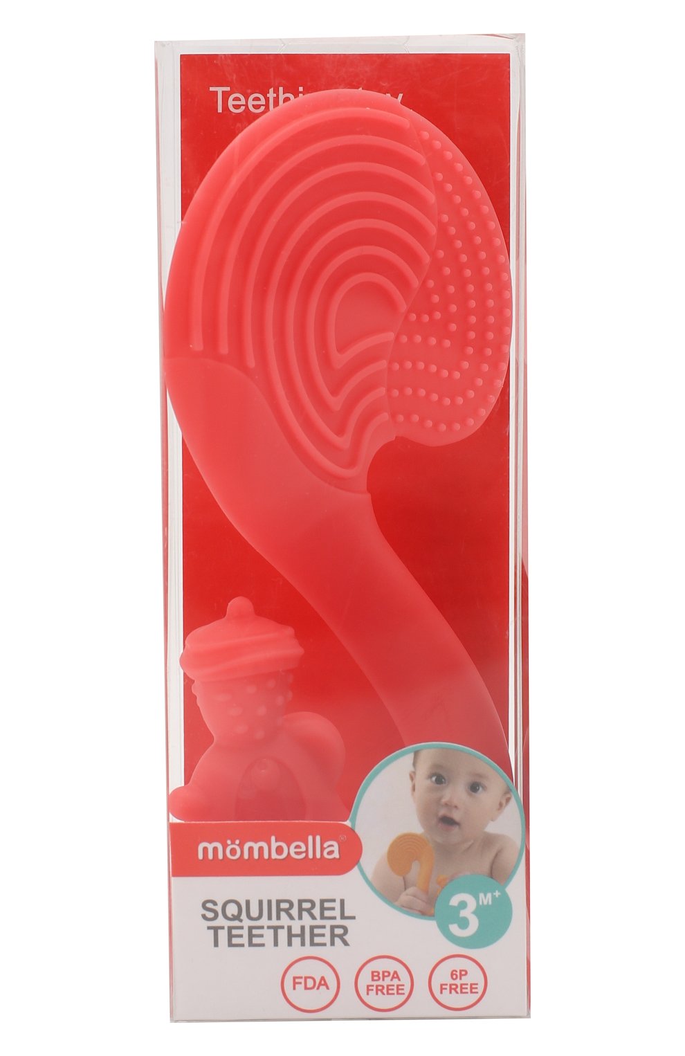Детского прорезыватель MOMBELLA розового цвета, арт. 8059 | Фото 1
