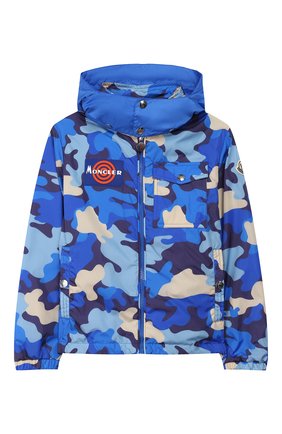 Детского ветровка MONCLER синего цвета по цене 33900 руб., арт. F1-954-1A715-20-539TQ/4-6A | Фото 1 Детского ветровка MONCLER синего цвета, арт. F1-954-1A715-20-539TQ/4-6A | Фото 1
