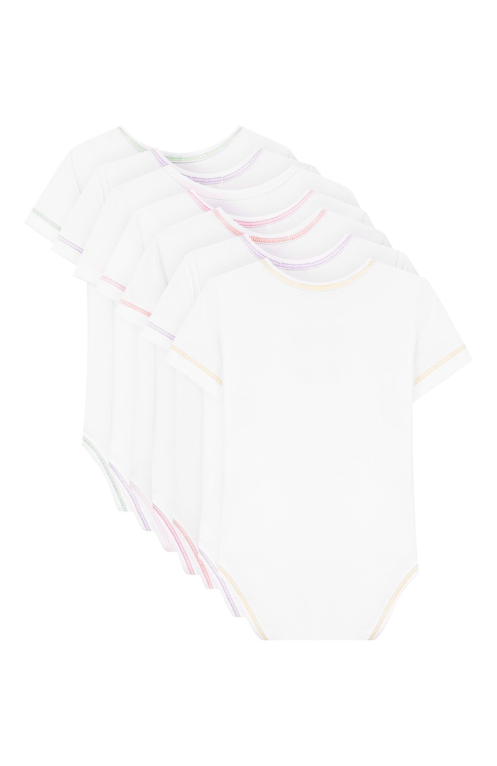 Детское комплект из 7-ми боди KISSY KISSY белого цвета по цене 12450 руб., арт. 28001 | Фото 2 Детское комплект из 7-ми боди KISSY KISSY белого цвета, арт. 28001 | Фото 2