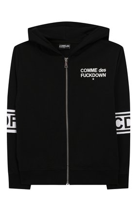 Детский хлопковая толстовка COMME DES FUCKDOWN черного цвета по цене 8430 руб., арт. MFCD2126J | Фото 1 Детский хлопковая толстовка COMME DES FUCKDOWN черного цвета, арт. MFCD2126J | Фото 1