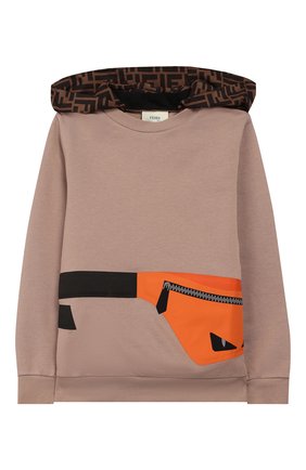Детский хлопковое худи FENDI бежевого цвета по цене 27650 руб., арт. JMH117/5V0/8A-12+ | Фото 1 Детский хлопковое худи FENDI бежевого цвета, арт. JMH117/5V0/8A-12+ | Фото 1