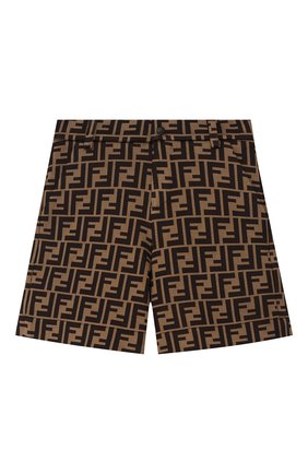Детские хлопковые шорты FENDI коричневого цвета по цене 48950 руб., арт. JMF274/A6A6/3A-6A | Фото 1 Детские хлопковые шорты FENDI коричневого цвета, арт. JMF274/A6A6/3A-6A | Фото 1 (Материал внешний: Синтетический материал, Хлопок; Мальчики Кросс-КТ: Шорты-одежда; Ростовка одежда: 6 лет | 116 см)