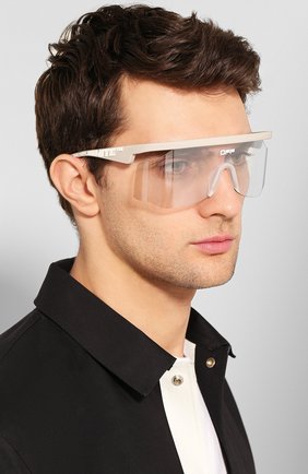 Мужские солнцезащитные очки OFF-WHITE серого цвета по цене 35400 руб., арт. 0MRI003S20I060410601 | Фото 2 Мужские солнцезащитные очки OFF-WHITE серого цвета, арт. 0MRI003S20I060410601 | Фото 2
