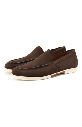 Мужские замшевые лоферы ERMENEGILDO ZEGNA коричневого цвета по цене 45800 руб., арт. A4457X-LHKUD | Фото 1 Мужские замшевые лоферы ERMENEGILDO ZEGNA коричневого цвета, арт. A4457X-LHKUD | Фото 1