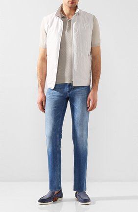 Мужские замшевые лоферы ERMENEGILDO ZEGNA синего цвета по цене 45800 руб., арт. A4457X-LHKUD | Фото 2 Мужские замшевые лоферы ERMENEGILDO ZEGNA синего цвета, арт. A4457X-LHKUD | Фото 2