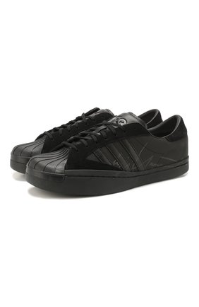 Мужские комбинированные кеды yohji star Y-3 черного цвета по цене 22450 руб., арт. EH2268/M | Фото 1 Мужские комбинированные кеды yohji star Y-3 черного цвета, арт. EH2268/M | Фото 1