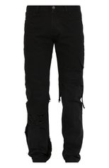 Мужские джинсы RAF SIMONS черного цвета, арт. 201-311A-10134 | Фото 1 (Силуэт М (брюки): Широкие; Кросс-КТ: Деним; Длина (брюки, джинсы): Стандартные; Материал внешний: Хлопок, Деним)