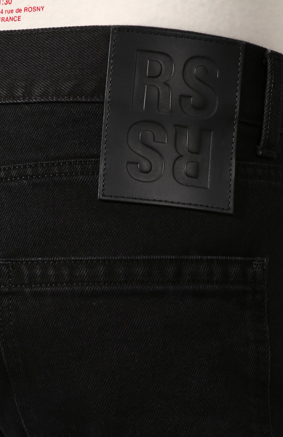 Мужские джинсы RAF SIMONS черного цвета, арт. 201-311A-10134 | Фото 5 (Силуэт М (брюки): Широкие; Кросс-КТ: Деним; Длина (брюки, джинсы): Стандартные; Материал внешний: Хлопок, Деним)