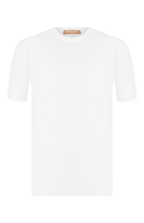 Мужская хлопковая футболка DANIELE FIESOLI белого цвета, арт. DF 1351 | Фото 1 (Рукава: Короткие; Принт: Без принта; Материал внешний: Хлопок; Длина (для топов): Стандартные; Стили: Кэжуэл)