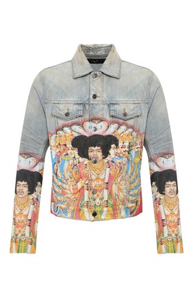 Мужская джинсовая куртка AMIRI голубого цвета по цене 129500 руб., арт. Y0M04382DE | Фото 1 Мужская джинсовая куртка AMIRI голубого цвета, арт. Y0M04382DE | Фото 1