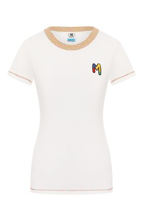 Женская хлопковая футболка M MISSONI кремвого цвета по цене 8995 руб., арт. 2DL00046/2J002U | Фото 1 Женская хлопковая футболка M MISSONI кремвого цвета, арт. 2DL00046/2J002U | Фото 1