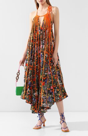 Женское шелковое платье STELLA MCCARTNEY разноцветного цвета по цене 180500 руб., арт. 600801/S0A53 | Фото 2 Женское шелковое платье STELLA MCCARTNEY разноцветного цвета, арт. 600801/S0A53 | Фото 2