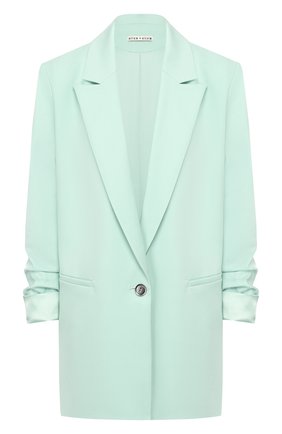 Женский двубортный жакет ALICE + OLIVIA светло-зеленого цвета по цене 42700 руб., арт. CC002261205 | Фото 1 Женский двубортный жакет ALICE + OLIVIA светло-зеленого цвета, арт. CC002261205 | Фото 1