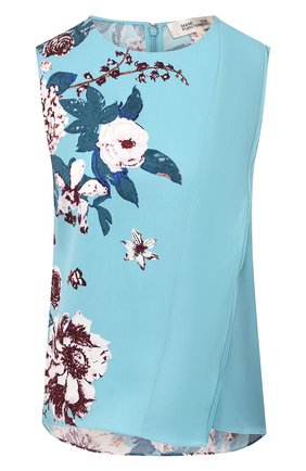 Женская топ из вискозы DIANE VON FURSTENBERG голубого цвета по цене 27850 руб., арт. 14262DVF | Фото 1 Женская топ из вискозы DIANE VON FURSTENBERG голубого цвета, арт. 14262DVF | Фото 1