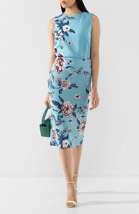 Женская топ из вискозы DIANE VON FURSTENBERG голубого цвета по цене 27850 руб., арт. 14262DVF | Фото 2 Женская топ из вискозы DIANE VON FURSTENBERG голубого цвета, арт. 14262DVF | Фото 2