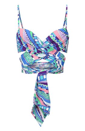 Женский бра с плотной чашкой EMILIO PUCCI голубого цвета по цене 25100 руб., арт. 0HMX30/0H797 | Фото 1 Женский бра с плотной чашкой EMILIO PUCCI голубого цвета, арт. 0HMX30/0H797 | Фото 1