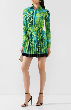 Женская шелковая юбка VERSACE зеленого цвета по цене 86850 руб., арт. A79448/A234699 | Фото 2 Женская шелковая юбка VERSACE зеленого цвета, арт. A79448/A234699 | Фото 2