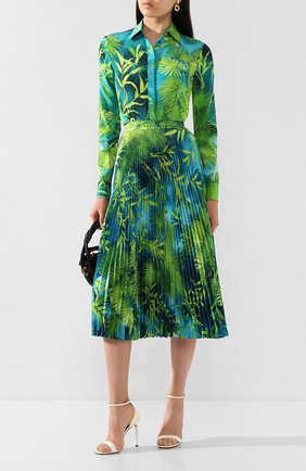 Женская плиссированная юбка VERSACE зеленого цвета по цене 105500 руб., арт. A79719/A234748 | Фото 2 Женская плиссированная юбка VERSACE зеленого цвета, арт. A79719/A234748 | Фото 2