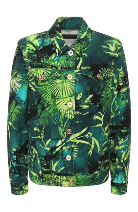 Женская джинсовая куртка VERSACE зеленого цвета по цене 127000 руб., арт. A86573/A234707 | Фото 1 Женская джинсовая куртка VERSACE зеленого цвета, арт. A86573/A234707 | Фото 1