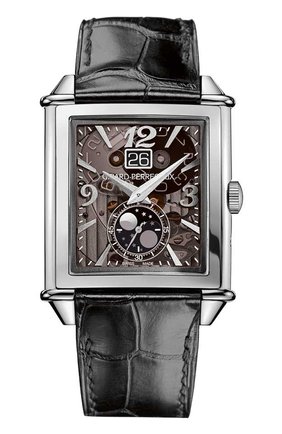 Мужские часы xxl large date steel grey GIRARD-PERREGAUX бесцветного цвета, арт. 25882-11-223-BB6B | Фото 1 (Материал корпуса: Сталь; Цвет циферблата: Другое; Механизм: Автомат)