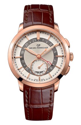 Мужские часы dual time rose gold cream GIRARD-PERREGAUX серебряного цвета по цене 1851000 руб., арт. 49544-52-131-BBB0 | Фото 1 Мужские часы dual time rose gold cream GIRARD-PERREGAUX серебряного цвета, арт. 49544-52-131-BBB0 | Фото 1