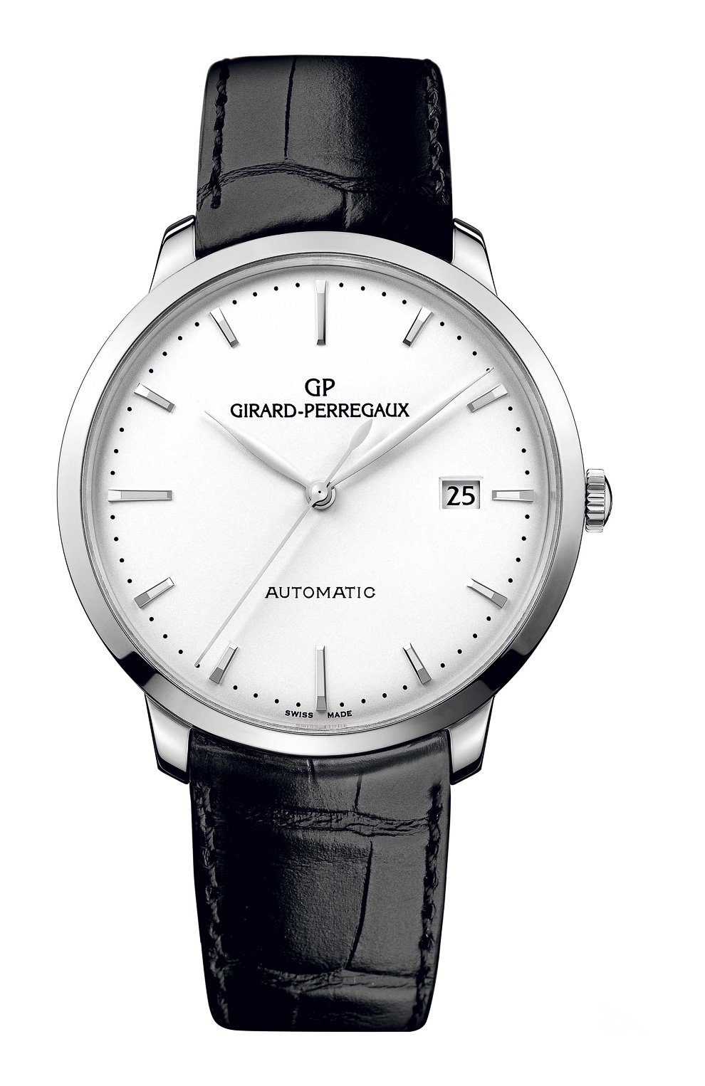 Мужские часы steel date white GIRARD-PERREGAUX белого цвета, арт. 49555-11-131-BB60 | Фото 1