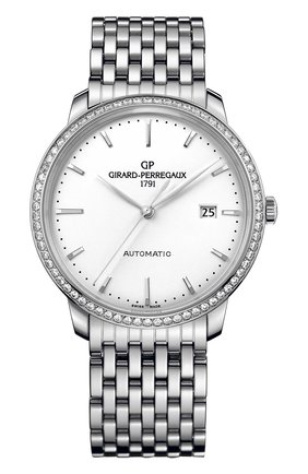 Женские часы steel date silver GIRARD-PERREGAUX белого цвета по цене 723200 руб., арт. 49555D11A131-11A | Фото 1 Женские часы steel date silver GIRARD-PERREGAUX белого цвета, арт. 49555D11A131-11A | Фото 1