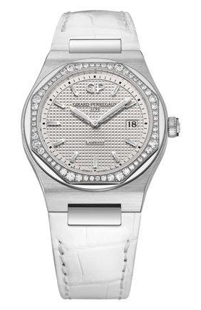 Женские часы laureato 34 mm GIRARD-PERREGAUX серебряного цвета по цене 622200 руб., арт. 80189D11A131-CB6A | Фото 1 Женские часы laureato 34 mm GIRARD-PERREGAUX серебряного цвета, арт. 80189D11A131-CB6A | Фото 1