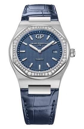 Женские часы laureato 34 mm GIRARD-PERREGAUX синего цвета по цене 622200 руб., арт. 80189D11A431-CB6A | Фото 1 Женские часы laureato 34 mm GIRARD-PERREGAUX синего цвета, арт. 80189D11A431-CB6A | Фото 1