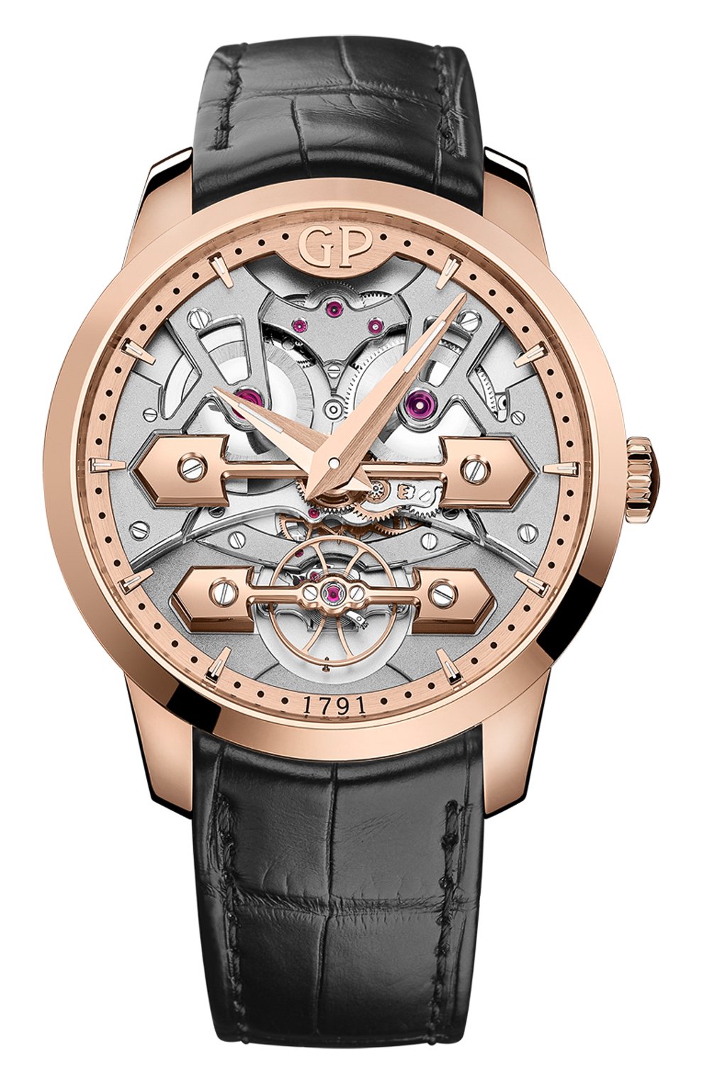 Мужские часы classic bridges GIRARD-PERREGAUX серого цвета, арт. 86000-52-001-BB6A | Фото 1