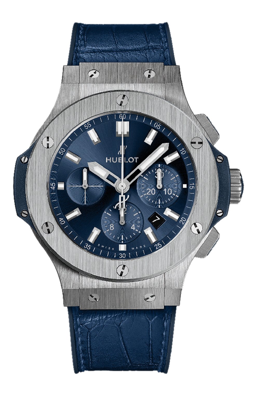 Мужские часы big bang steel blue HUBLOT синего цвета, арт. 301.SX.7170.LR | Фото 1
