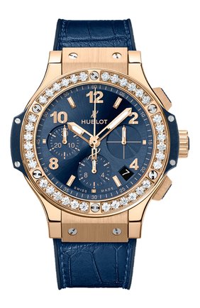 Женские часы big bang gold blue diamonds HUBLOT бесцветного цвета, арт. 341.PX.7180.LR.1204 | Фото 1 (Материал корпуса: Розовое золото; Цвет циферблата: Синий; Механизм: Автомат)