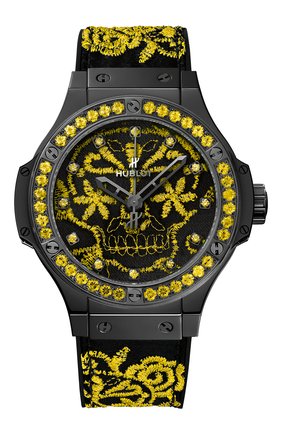 Женские часы big bang broderie sugar skull fluo sunpower HUBLOT черного цвета по цене 1283300 руб., арт. 343.CY.6590.NR.1211 | Фото 1 Женские часы big bang broderie sugar skull fluo sunpower HUBLOT черного цвета, арт. 343.CY.6590.NR.1211 | Фото 1