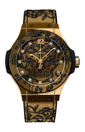 Женские часы big bang broderie yellow gold HUBLOT золотого цвета по цене 2099200 руб., арт. 343.VX.6580.NR.BSK16 | Фото 1 Женские часы big bang broderie yellow gold HUBLOT золотого цвета, арт. 343.VX.6580.NR.BSK16 | Фото 1