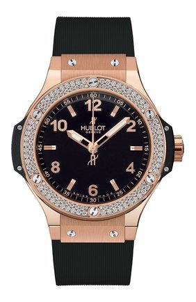 Женские часы big bang gold diamonds HUBLOT бесцветного цвета, арт. 361.PX.1280.RX.1104 | Фото 1 (Материал корпуса: Розовое золото; Цвет циферблата: Чёрный; Механизм: Кварц)