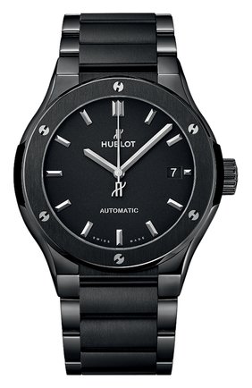 Мужские часы classic fusion black magic bracelet HUBLOT бесцветного цвета, арт. 510.CM.1170.CM | Фото 1 (Материал корпуса: Другое; Цвет циферблата: Чёрный; Механизм: Автомат)