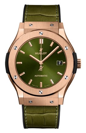 Мужские часы classic fusion king gold green HUBLOT бесцветного цвета, арт. 511.OX.8980.LR | Фото 1 (Материал корпуса: Розовое золото; Цвет циферблата: Другое; Механизм: Автомат)
