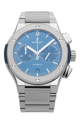 Мужские часы classic fusion chronograph titanium bracelet HUBLOT синего цвета по цене 984000 руб., арт. 520.NX.7170.NX | Фото 1 Мужские часы classic fusion chronograph titanium bracelet HUBLOT синего цвета, арт. 520.NX.7170.NX | Фото 1