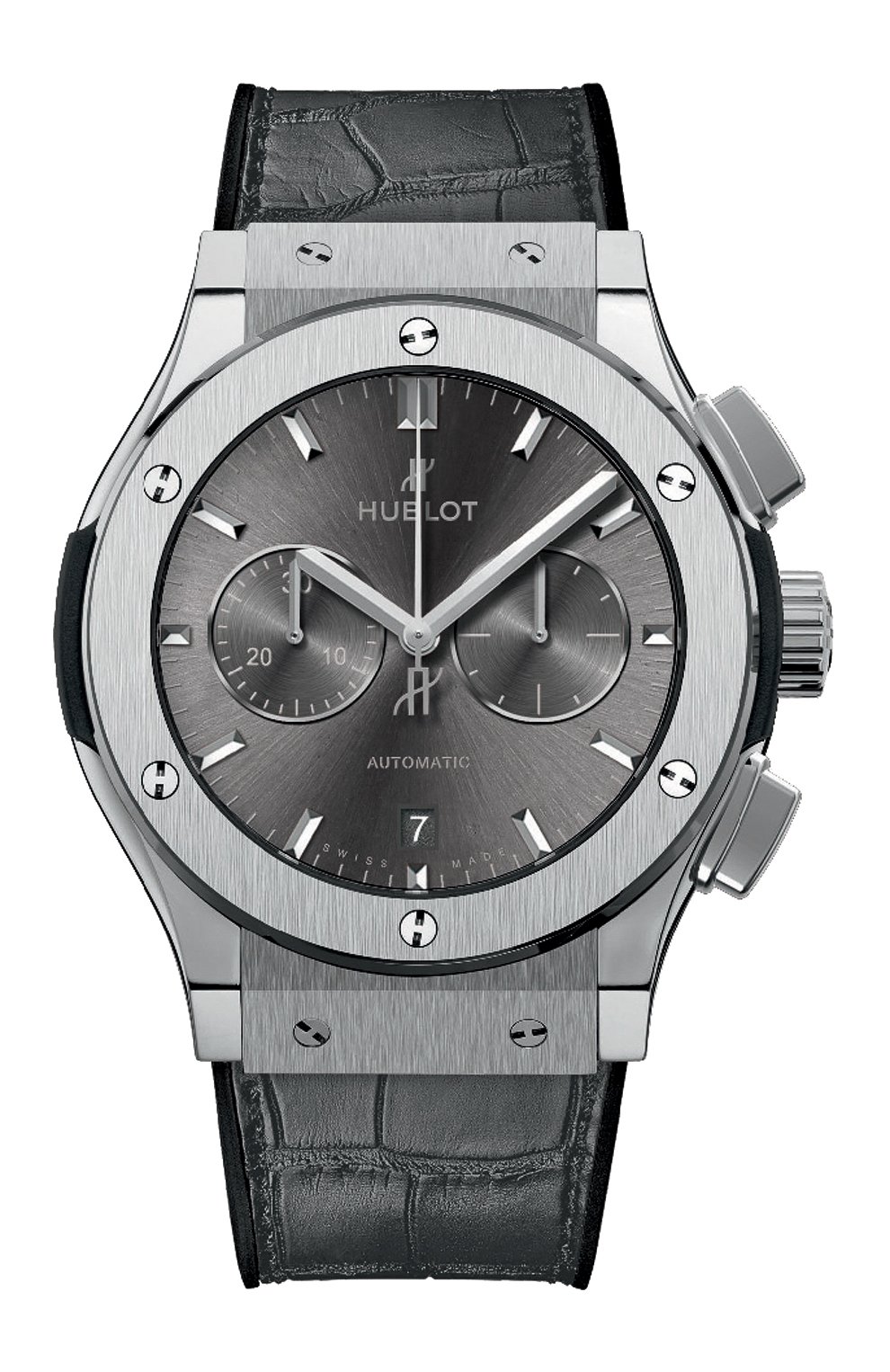 Мужские часы classic fusion racing grey chronograph titanium HUBLOT темно-серого цвета, арт. 541.NX.7070.LR | Фото 1