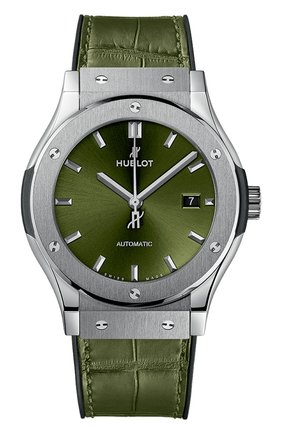 Мужские часы classic fusion green titanium HUBLOT зеленого цвета по цене 586300 руб., арт. 542.NX.8970.LR | Фото 1 Мужские часы classic fusion green titanium HUBLOT зеленого цвета, арт. 542.NX.8970.LR | Фото 1