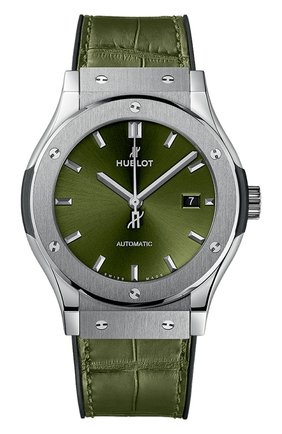 Мужские часы classic fusion green titanium HUBLOT бесцветного цвета, арт. 542.NX.8970.LR | Фото 1 (Материал корпуса: Титан; Цвет циферблата: Другое; Механизм: Автомат)