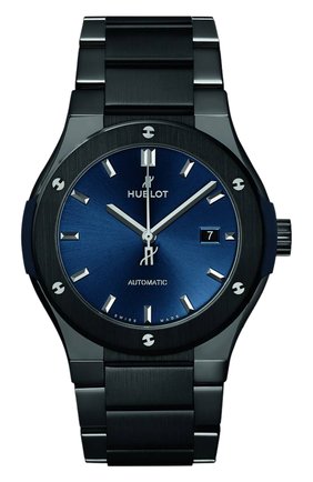 Мужские часы classic fusion ceramic blue bracelet HUBLOT бесцветного цвета, арт. 548.CM.7170.CM | Фото 1 (Материал корпуса: Другое; Механизм: Автомат; Цвет циферблата: Синий)
