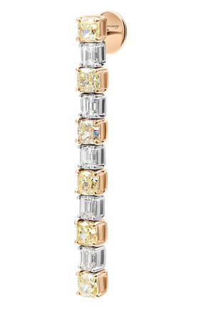 Женские серьги MERCURY бесцветного цвета, арт. ME24108/WYG/CUBD | Фото 2 (Материал сплава: Желтое золото, Белое золото; Драгоценные камни: Бриллианты)