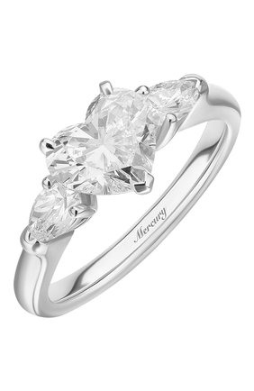 Женские кольцо MERCURY бесцветного цвета, арт. MR150WHDP | Фото 1 (Материал сплава: Белое золото; Драгоценные камни: Бриллианты)