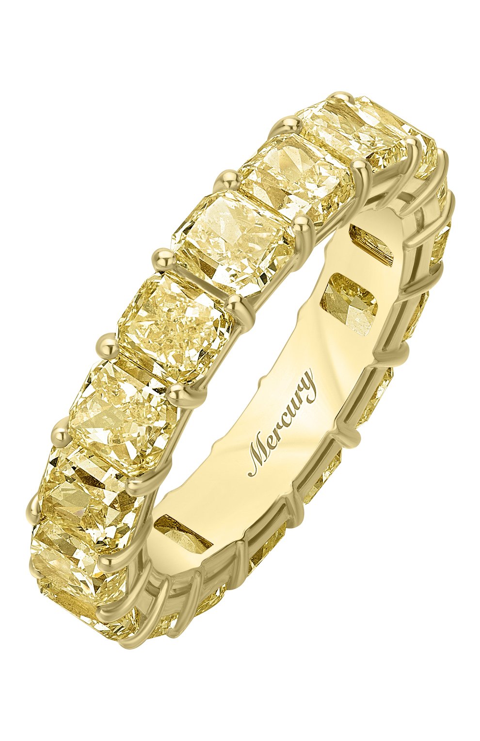 Женские кольцо MERCURY бесцветного цвета, арт. MR23511/YG/1YD0.20 | Фото 1 (Драгоценные камни: Бриллианты; Материал сплава: Желтое золото)