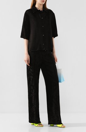 Женские брюки OFF-WHITE черного цвета по цене 79950 руб., арт. 0WCH005T20FAB0011008 | Фото 2 Женские брюки OFF-WHITE черного цвета, арт. 0WCH005T20FAB0011008 | Фото 2