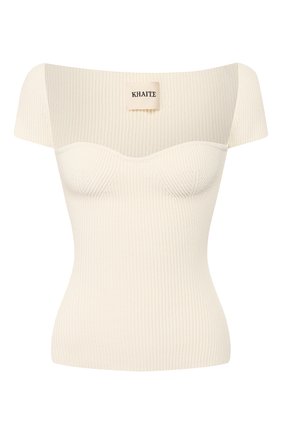 Женская топ из вискозы KHAITE белого цвета по цене 65600 руб., арт. 8420400/ISTA | Фото 1 Женская топ из вискозы KHAITE белого цвета, арт. 8420400/ISTA | Фото 1