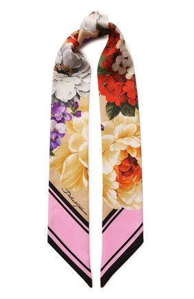 Женский шелковый платок DOLCE & GABBANA бежевого цвета по цене 12700 руб., арт. FS215A/GDS52 | Фото 1 Женский шелковый платок DOLCE & GABBANA бежевого цвета, арт. FS215A/GDS52 | Фото 1