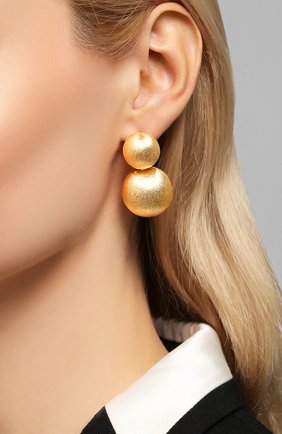 Женские серьги ESHVI золотого цвета по цене 21650 руб., арт. SS2020-05-G | Фото 2 Женские серьги ESHVI золотого цвета, арт. SS2020-05-G | Фото 2